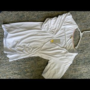 Boden white wrap shirt